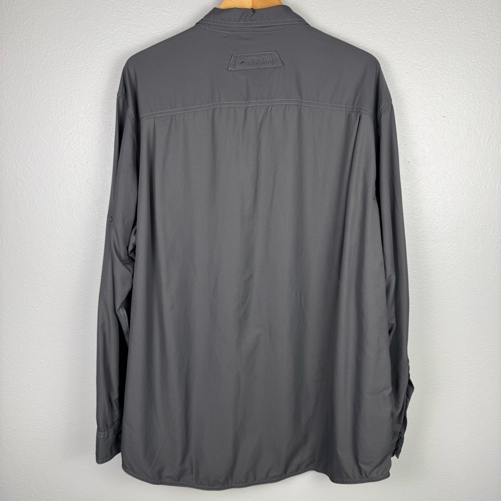 ALASKAN HARDGEAR Men's Gray Tech L/S Shirt 2XL Tall‎ Outdoor Fishing Hiking - Picture 2 of 16